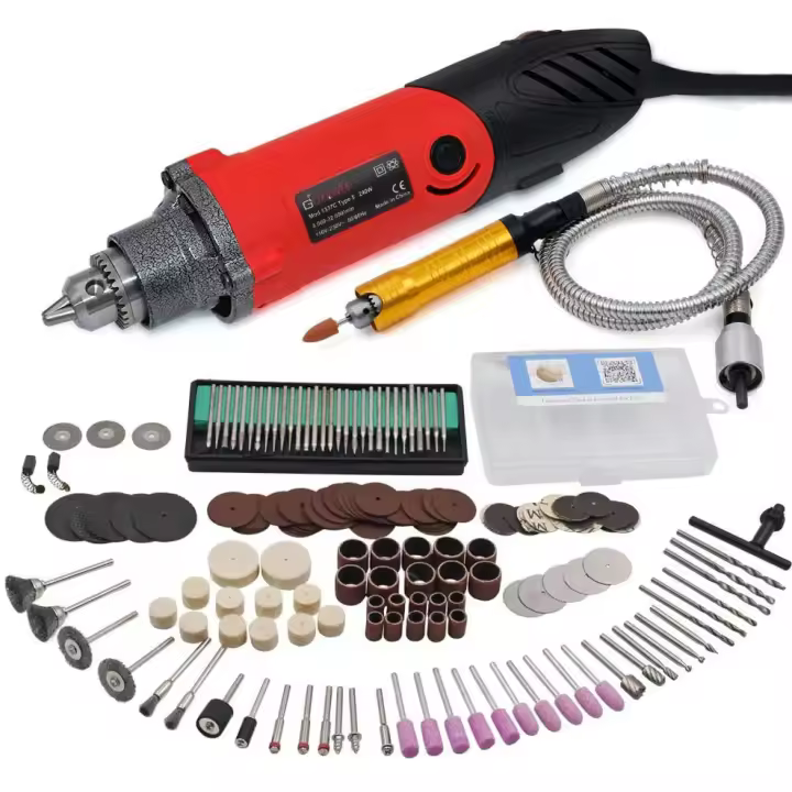Herramienta Rotativa G5045 con Kit de Accesorios 141 + 30 Piezas – Herramienta Revisada como Nueva, con Extensión, Ideal para DIY, Grabado, Corte, Pulido - 1