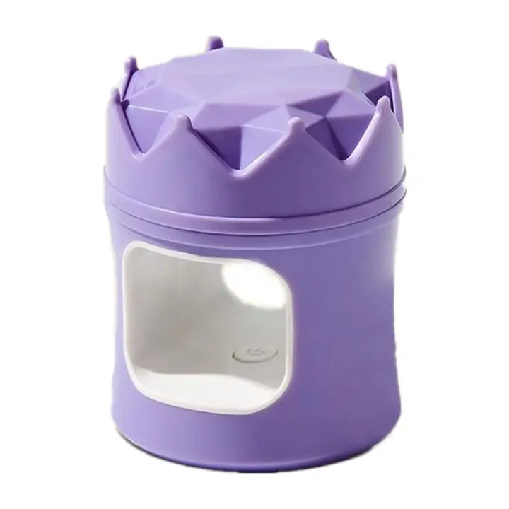 Mini lámpara de uñas de gel UV portátil, secador de uñas con recenga type C para Salón de manicura Casera, interior de 6 LED, color Morado - 1