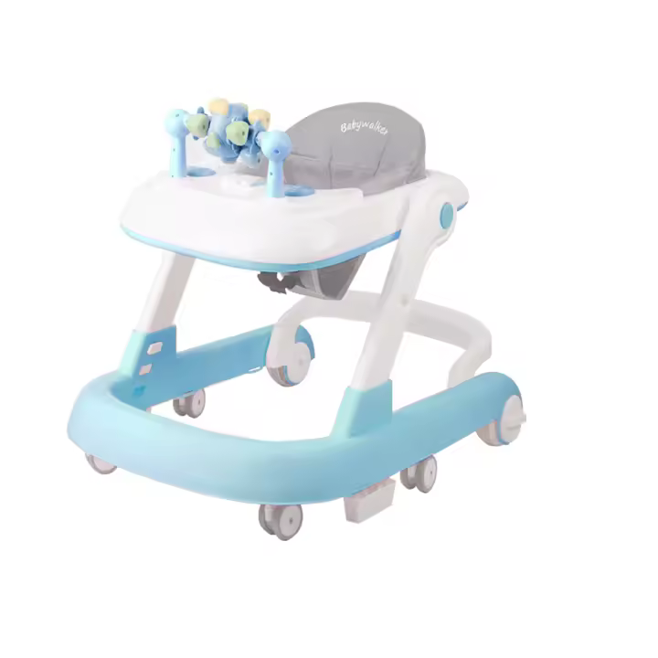 Andador plegable 2 en 1 para bebé, andador de altura ajustable con luz, música y Velocidad ajustable - 1