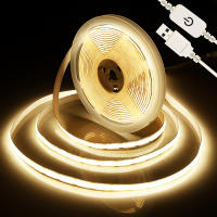 Tira De LED COB 5V USB Dimmable Con Interruptor Táctil Para Iluminación De Armarios De Cocina 1/2/3/5M Blanco/Cálido Blanco - details 0