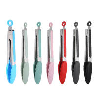 Pinza Para Carne De Acero Inoxidable 7/9/12 Pulgadas Con Mango De Silicona Antideslizante Para Barbacoa Y Cocina Accesorios De Fiesta - details 1