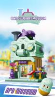 Bloques De Construcción SpongeBob SquarePants Ciudad Calle Hamburger House Tienda De Helados Galería De Arte Modelo De Bloques Para Niños Juguetes DIY Regalos - details 7