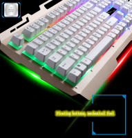 Teclado Mecánico G700 Impermeable Con Soporte Para Móvil Estilo De Negocios Luz Metálica Teclado De Juego USB 104 Teclas - details 6