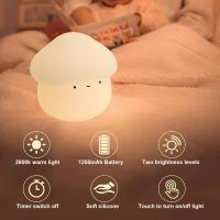 Luz Nocturna, Silicona Lampara Bebe Noche Recargable, Luz Quitamiedos Infantil con Función de Atenuación Táctil, Luz Nocturna - details 0