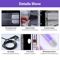 Esterilizador de uñas con luz UV, caja limpiadora de uñas, armario de desinfección, herramientas de manicura, desinfectante ultravioleta para Spa, estudio de belleza, 12L - details 0