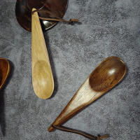 Cuchara De Madera Para Camping Adecuada Para Cocinar Hacer Té Y Hornear Ideal Para Exteriores Y Viajes Sin Plegar Material De Madera/Bambú - details 0