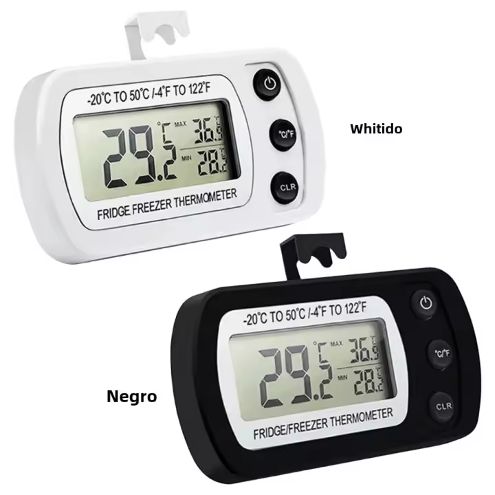 Termómetro Digital Para Nevera Y Cocina Impermeable Con Registro De Máximo Y Mínimo Magnético Y Gancho Para Restaurante Y Hogar - 1