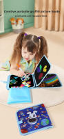 Libro De Dibujo Y Escritura Para Niños Tablero Negro Limpiable Reutilizable Portátil Fácil De Almacenar Con 12 Bolígrafos Juguetes Para Niños - details 33