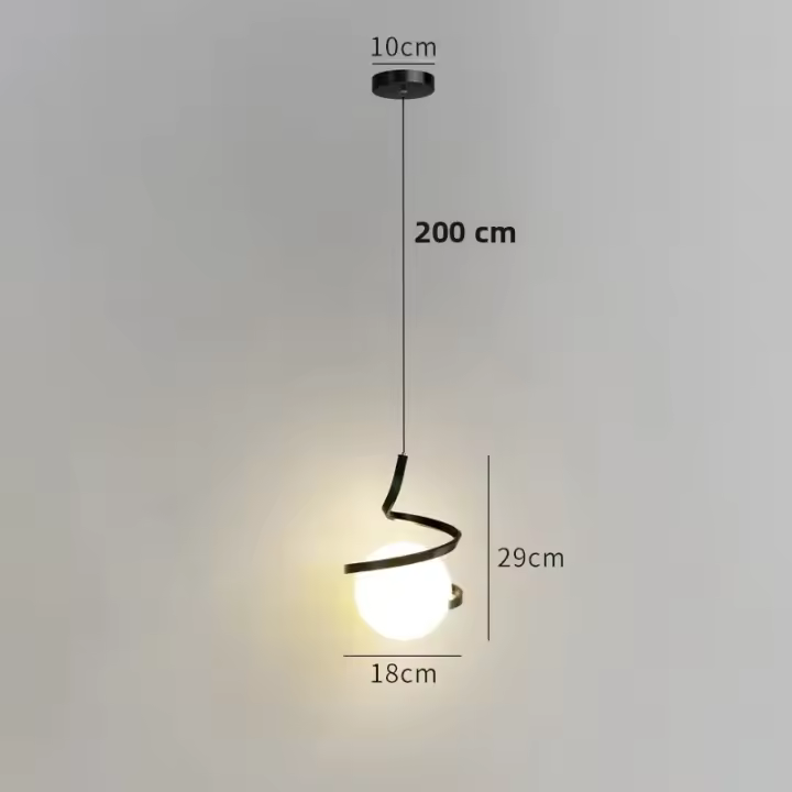 Lámpara Colgante Nórdica LED Para Dormitorio Y Sala De Estar Iluminación Interior Decorativa Para Mesa De Comedor Y Hogar - 1