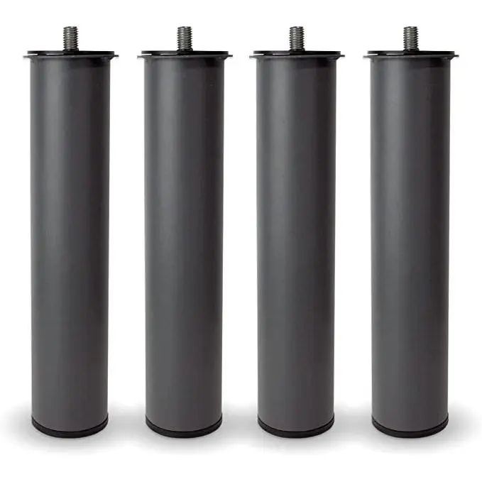 Juego 4 Patas Redondas para Somier o Base Tapizada 27 CM - 1