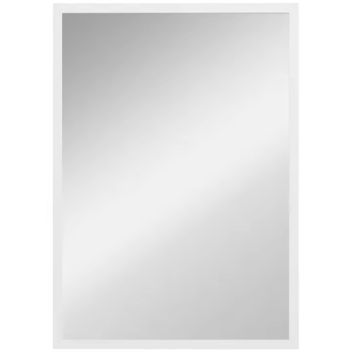 HOMCOM Espejo Rectangular Espejo de Baño Espejo de Pared Decorativo para Salón Entrada Pasillo Horizontal o Vertical Blanco - 1