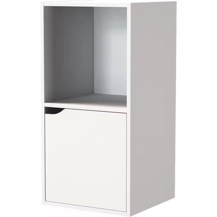 MIRAMAX-MUEBLE 1 PUERTA Y 1 BALDA BLANCO 30 x 29 x H60 cm - 1
