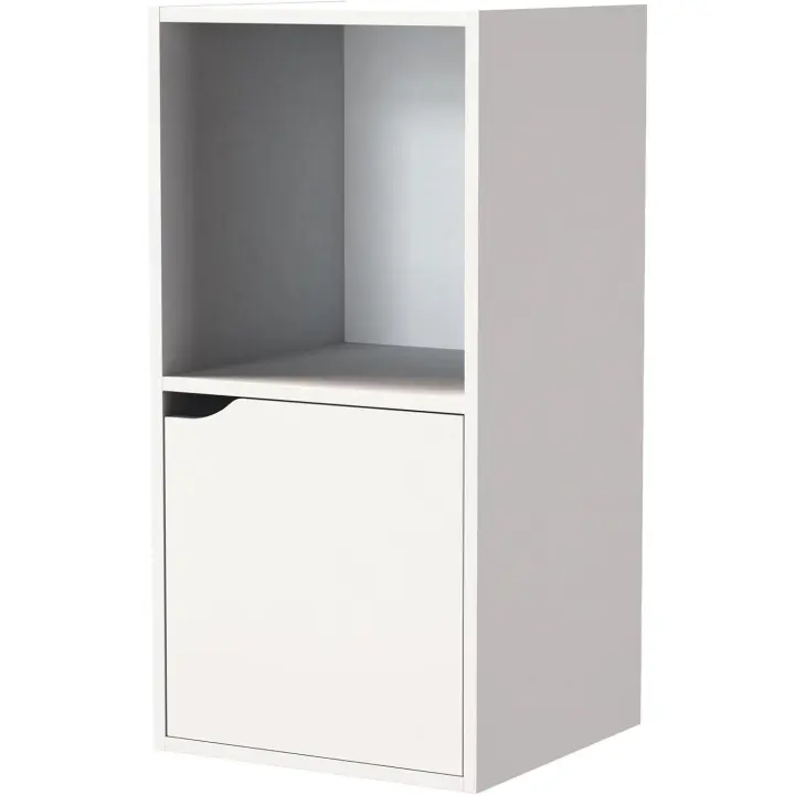 MIRAMAX-MUEBLE 1 PUERTA Y 1 BALDA BLANCO 30 x 29 x H60 cm - 1