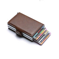 Porta Tarjetas De Crédito De Fibra De Carbono Para Hombres Doble Protección Anti RFID Funda De Monedero Metálico Minimalista Para Negocios Regalo - details 10