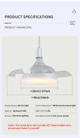 Ventilador De Techo LED IRALAN Con Plumas Retráctiles Y Control Remoto Luz Invisible Para Dormitorio Estilo Moderno Y Sencillo - details 17