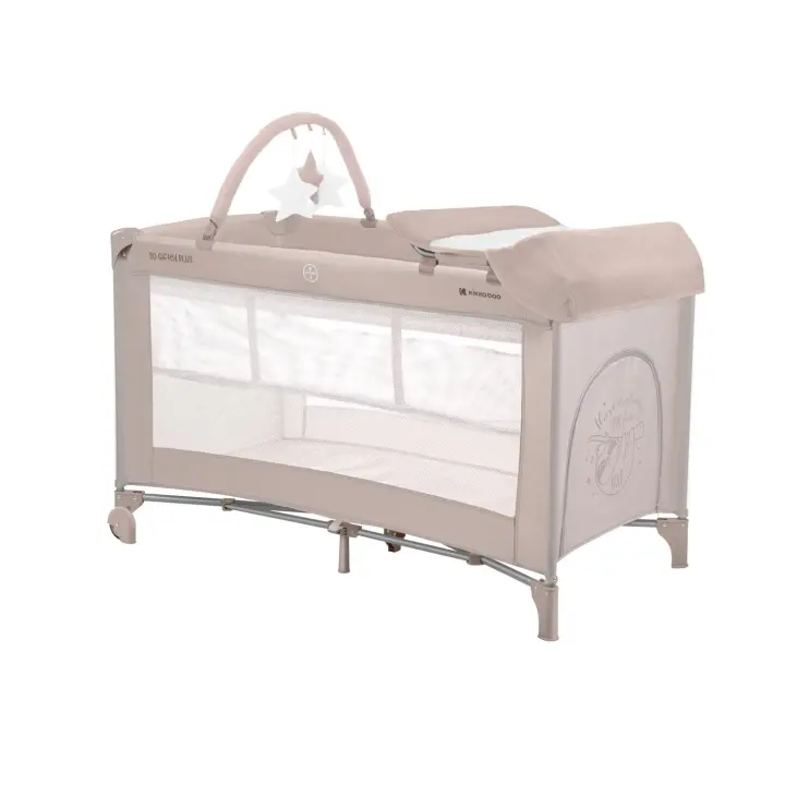 Cuna de viaje So Gifted PLUS Beige Kikkaboo de 2 niveles - Cómoda y práctica para tus viajes - 1