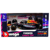 Bburago 1:43 Red Bull Racing RB20 RB19 Miami GP F1 Coche De Fórmula Die Cast Coleccionable Modelo Vehículo De Carreras Las Vegas #1 #11 - details 4
