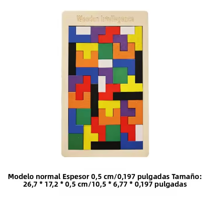 Rompecabezas De Madera Para Niños Juego Educativo De Aprendizaje Temprano Y Lógica Desarrollo Inteligente Juguetes Interactivos Para Edades 3-12 - 1