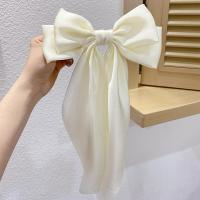 Pinza Para El Cabello De Estilo Coreano Para Mujeres Roja Con Lazo Y Abanico De Cinta Larga Accesorios De Cabello De Tela Cute/románticos - details 17