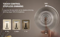 Lámpara De Mesa LED Táctil Recargable Luz Nocturna Para Escritorio Decorativa Para Restaurante Hotel Bar Bedroom Moderno - details 9