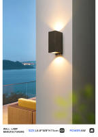 Lámpara De Pared LED Impermeable Para Exterior Y Interior IP65 Iluminación Superior E Inferior Para Porche Jardín Dormitorio Decoración De Hogar Luz De Pared - details 6