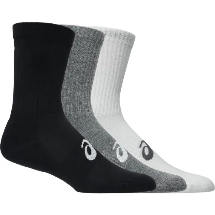 Calcetines Asics Crew Blanco Negro Gris 3 Pares - 1
