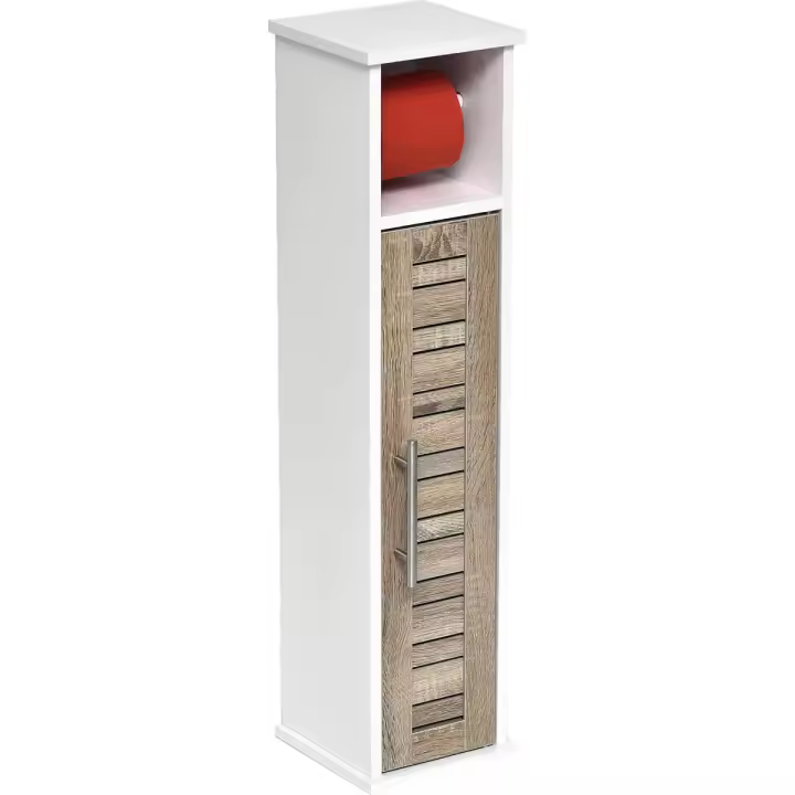 Tendance - Mueble Reserva Y Portarollos Papel 1 Puerta + Estante Interior, Mueble de Baño para Almacenaje papel higienico - 1