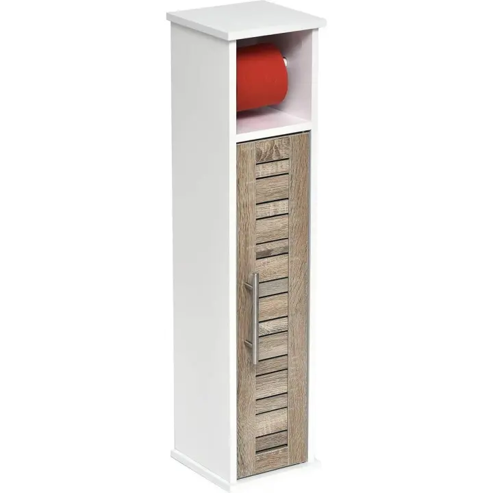 Tendance - Mueble Reserva Y Portarollos Papel 1 Puerta + Estante Interior, Mueble de Baño para Almacenaje papel higienico - 1