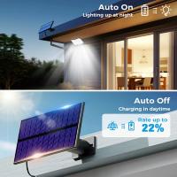 Luces Solares Para Exterior Con Reflector Y 3 Modos De Iluminación Sensor De Movimiento IP65 Impermeables Para Jardín Patio Luz De Pared Moderna LED Autónoma Incluida - details 1