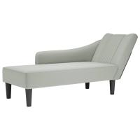 vidaXL Chaise longue con reposabrazos derecho terciopelo oscuro en color Verde oscuro/Azul/Gris oscuro y más - details 3