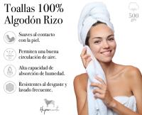 Pack 6 Toallas (4 Toallas Lavabo 50x90 y 2 Ducha 70x140) Toallas Rizo Americano. Alta Absorcion. - details 0