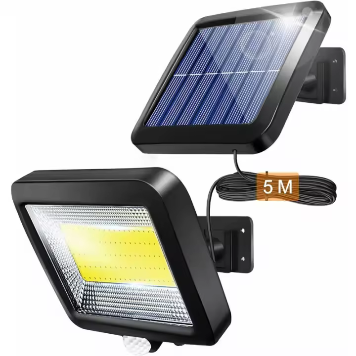 Luz Solar con Sensor de Movimiento Infrarrojo - Proyector LED Impermeable para Exteriores - Iluminación de Seguridad para Jardín y Almacén - 1
