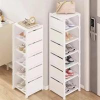 Organizador De Zapatos De Pared Múltiples Capas Plegable Eficaz En El Uso Del Espacio Estante De Zapatos Para El Hogar Material PP - details 6