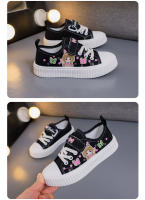 Zapatos De Lona Para Niños Y Niñas Cuatro Estaciones Blancos Suaves Antideslizantes Casuales Tallas 3-15 Años Cierre Con Hebilla - details 8