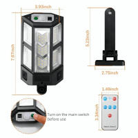 Lámpara Solar Exterior Potente 330000LM Nueva Actualización Con 3 Modos Luz LED Solar Para Jardín Y Calle Impermeable IP65 Control Remoto Sensor De Movimiento - details 15