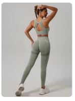 Conjunto De Yoga Para Mujer Sin Costuras Beauty Back Sports Bra Y Leggings De Elevación Glúteos Ropa De Gimnasio Transpirable Fitness Set Para Ejercicio - details 24