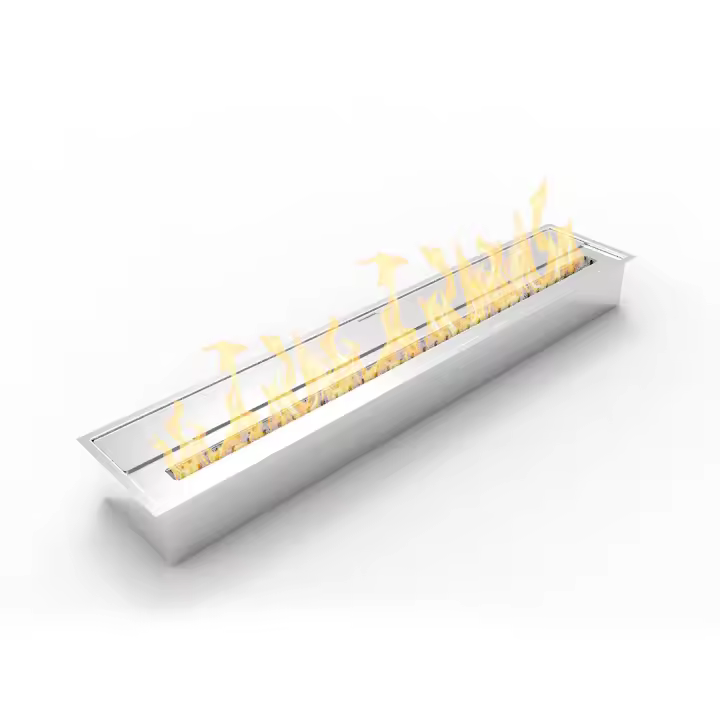 Chimenea de Bioetanol Quemador biochimenea en Maple inoxidable 7 Lt 91,5X18,7XH9,5 cm - 1