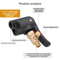 Adaptador De Bombín Para Bicicleta Y Motocicleta 2 En 1 Conector De Válvula De Aire Accesorios De Automóvil Inflador De Bicicleta - details 4