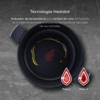 Cacerolas Ø24cm(4,7L)Ø28cm(7,2L), Cazo Ø16cm(1,3L) y Sartenes Ø20Ø24Ø28cm en Aluminio fundido con tapas GASTRO REECO MasterPRO - details 2