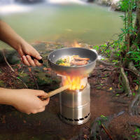 Estufa De Camping Portátil Para Exterior Quemado De Madera Mini Ligera De Acero Inoxidable Para Picnic BBQ Horno Viaje Aventura - details 0