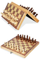 Ajedrez Magnético Clásico Con Tablero Plegable Para Niños Y Adultos Madera Juego De Tablero Regalo Para Navidad Cumpleaños Año Nuevo - details 11