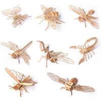 Puzzle 3D De Madera Con Insectos Multitudinario Juguete Educativo Avanzado Para Niños Modelo De Artesanía Creativa - details 4
