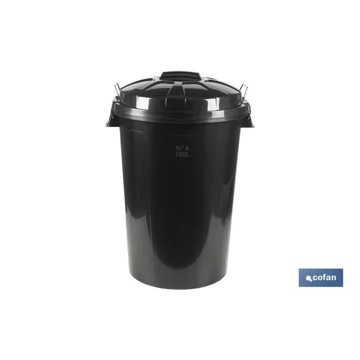 Cubo basura asas metálicas 100 l - 1
