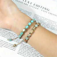 Pulsera Bohemia Imperial Con Piedras Y Borlas Hechas a Mano Pulsera De Cuerda Para Amigos Joyería Vintage Diseño Estrán - details 0