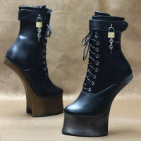 Botas De Plataforma Con Tacón Alto De 7 Pulgadas JIALUOWEI Para Mujer Ponyplay Ankle Bootfetish Talla 36-46 Envío Rápido - details 2