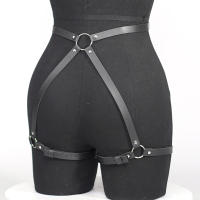 Haranna De Piernas En Cuero PU Sexy Lencería Para Mujer BDSM Enredo Garter Belt Y2k Ropa Erótica Gótica Con Cordón Underwear Fetiche Garter Body - details 10