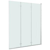 vidaXL Mampara de ducha plegable 3 paneles ESG 130x138 cm - details 1