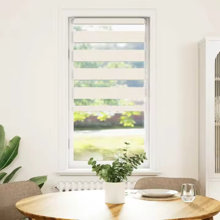Estor cebra beige mármol tejido ancho 60,9 cm poliéster - 1