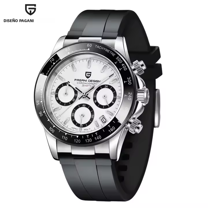 Reloj Deportivo De Cuarzo Para Hombre PAGANI DESIGN 2022 40mm Acero Inoxidable Impermeable Con Cristal De Zafiro Cronógrafo Manos Luminosas Fecha Completa Estilo Casual - 1