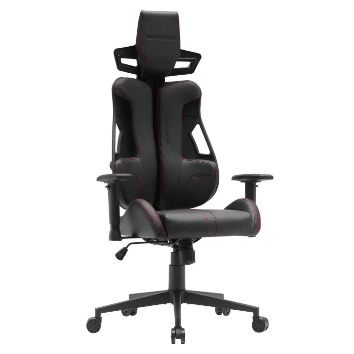 Mars Gaming MGC-ELITE, Silla Gaming Ergonómica, Respaldo Flexible Adaptativo, Reposabrazos Ajustables 2D, Asiento Reclinable, Acabado Cuero PU, Silla de Oficina con Ruedas XL, Pistón Gas Clase 4, Silla de Escritorio Azul, Gris, Negra o Roja - 1